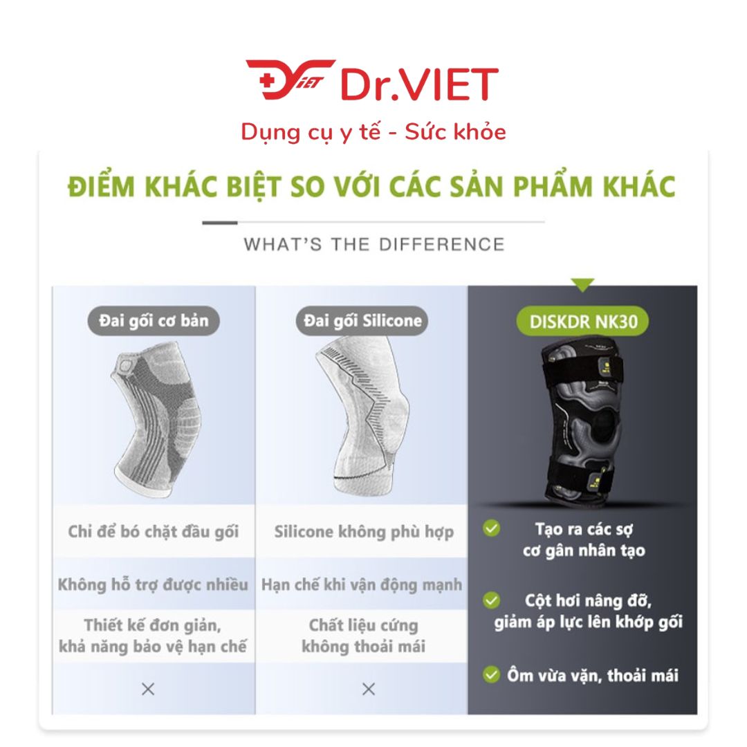 Đai gối hơi khớp gối DiskDr NK30