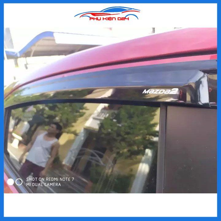 Vè che mưa cho xe ô tô Mazda 2 2015-2016-2017-2018-2019-2020-2021-2022 vè đen bảo vệ trang trí xe