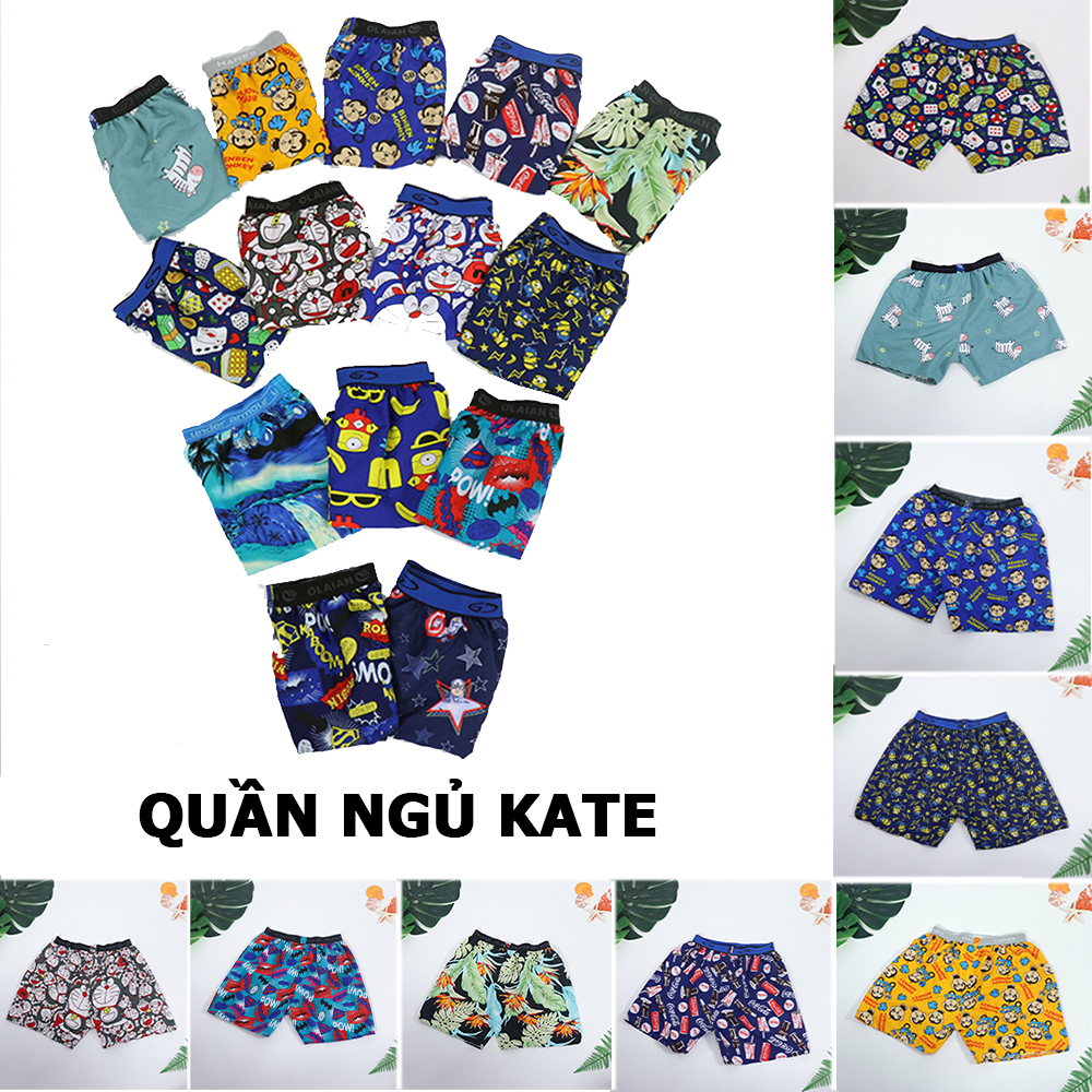 [COMBO 5] Quần ngủ kate nam, quần đùi nam mặc nhà nhiều họa tiết mặc ngủ, mặc đi biển đều rất phù hợp