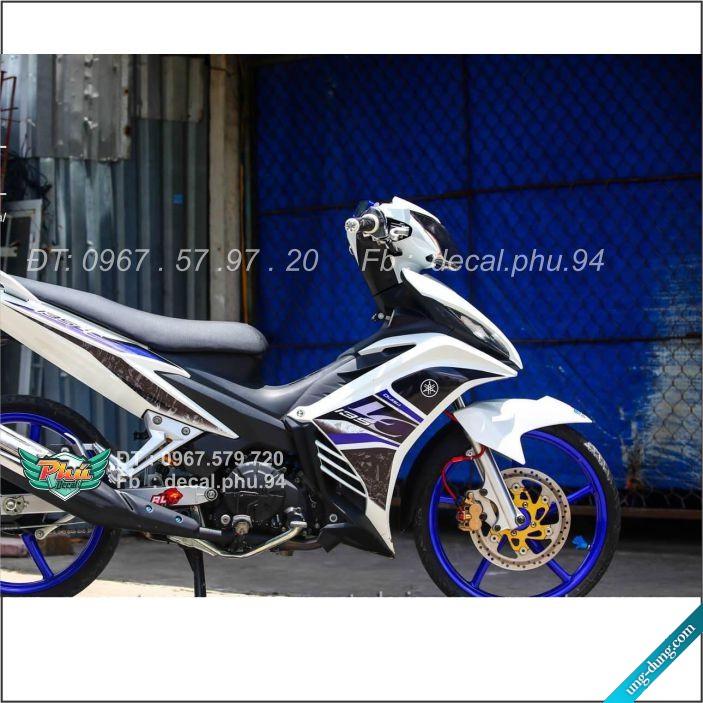 Tem Rời Exciter 135 Lc xám xanh , xe trắng