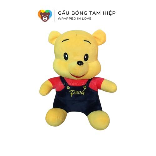 Gấu Pooh yếmGấu bông Thú bông ngộ nghĩnh đáng yêu Chất liệu vải cao cấp mềm min nhồi bông gòn sạch an toàn