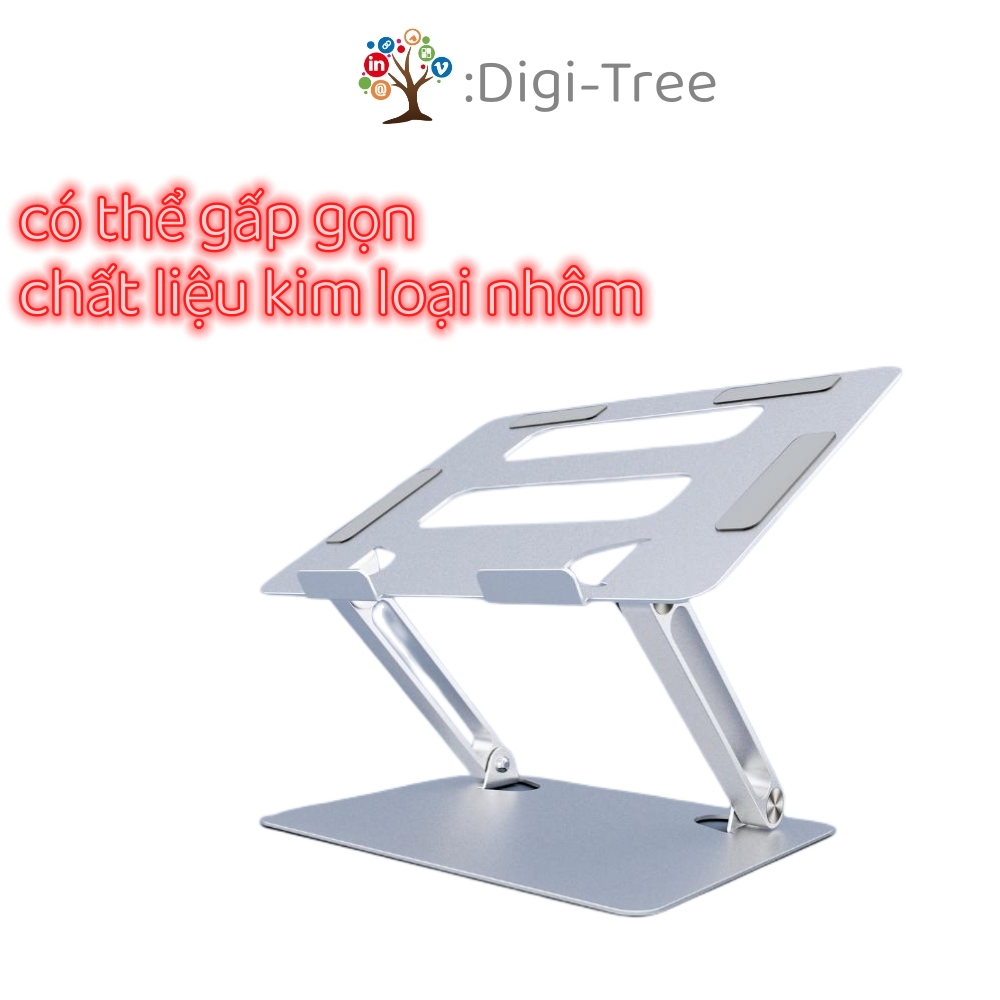 Giá Đỡ Laptop,Tablet Hợp Kim Nhôm Cao Cấp Chỉnh Độ Cao Theo Ý Muốn, Chống Mỏi Vai Gáy - Bạc