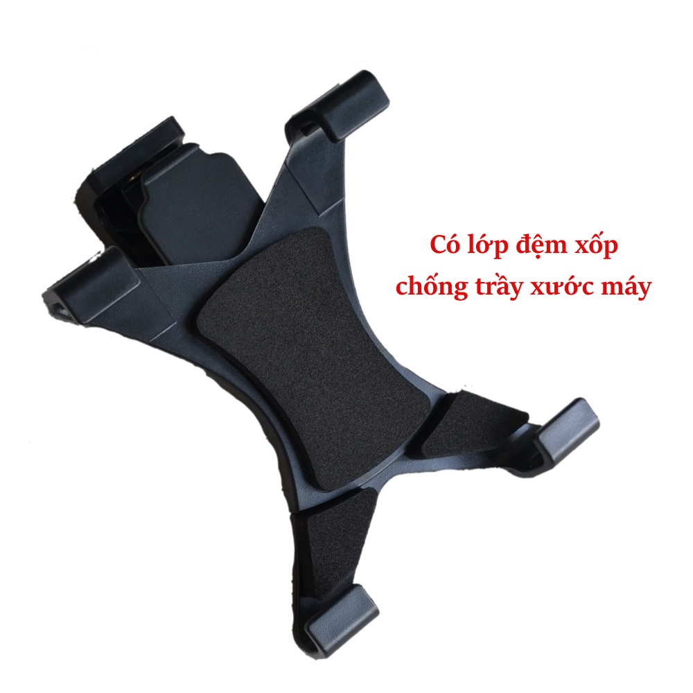 Kẹp iPad máy tính bảng loại lớn trục xoay 360 độ, kẹp ipad gắn tripod xoay ngang dọc cho máy 8/10.2/10.9/11/12.9 inch