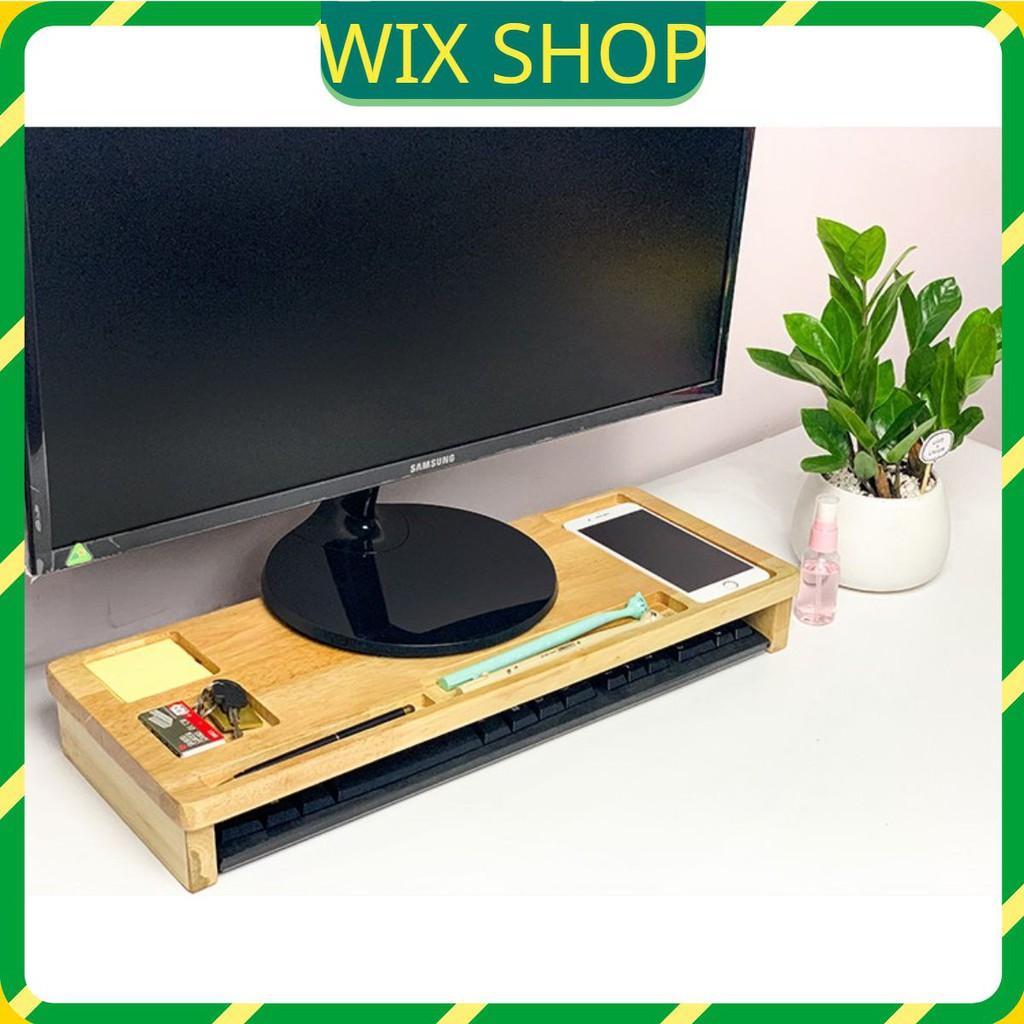Kệ Đỡ Màn Hình Máy Tính PC, Giá Đỡ Màn Hình Tivi Gỗ Tự Nhiên Để Bàn Cao Cấp Dành Cho Văn Phòng Làm Việc Đẹp Mắt