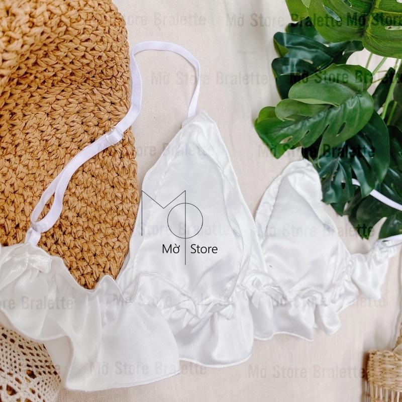 Áo bra dún trắng CÁ CONCEPT đồ lót thiết kế bra phi đủ size lolita siêu xinh