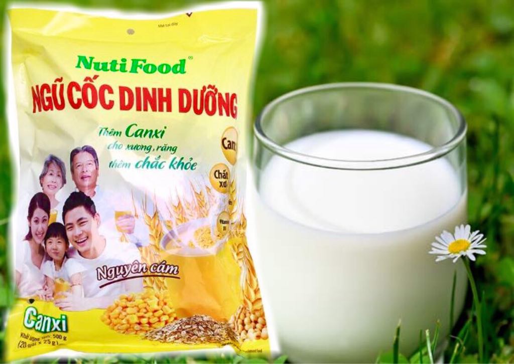 Ngũ cốc dinh dưỡng NutiFood 500g (20 gói x 25g) - Bổ sung canxi cho xương, răng chắc khoẻ