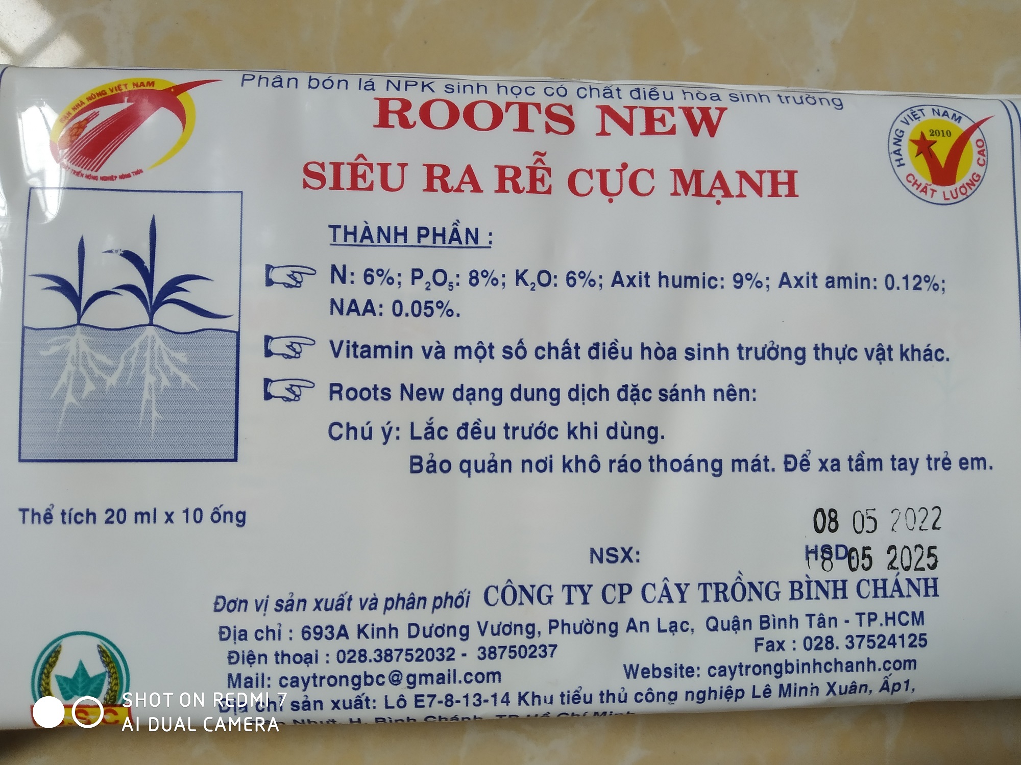 Combo 10 chai dung dịch siêu ra rễ cực mạnh Bimix Roots New - chai 20ml
