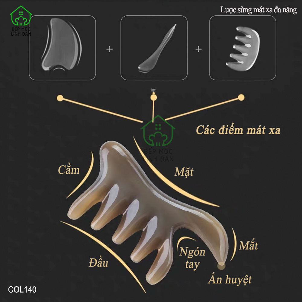 Lược Sừng Đa Năng Thần Thánh Chuyên dụng Massage