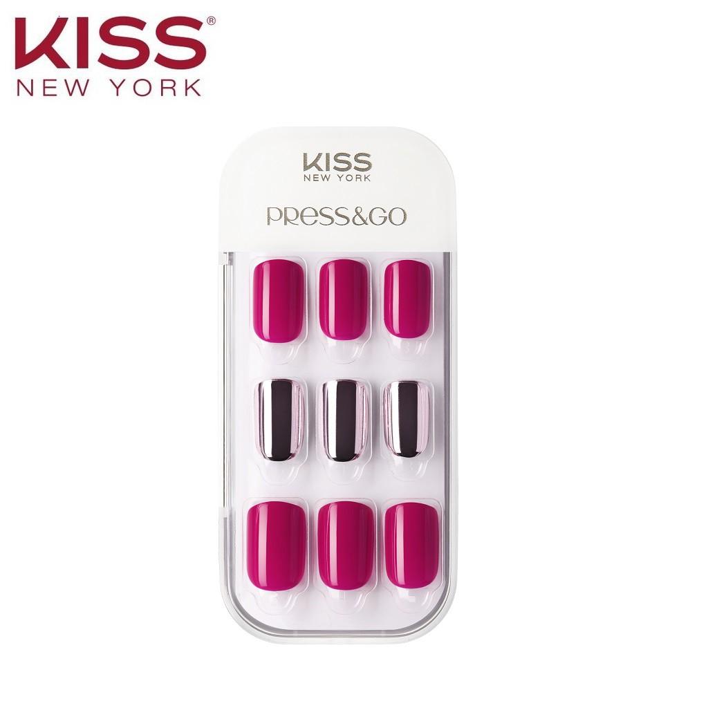 Bộ 30 Móng Tay Gel Tự Dán Press &amp; Go Kiss New York Nail Box - Ruby (KPNA16KA)