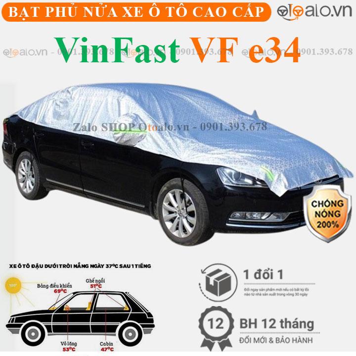 Bạt phủ nửa xe VinFast VF e34 vải dù 3 lớp