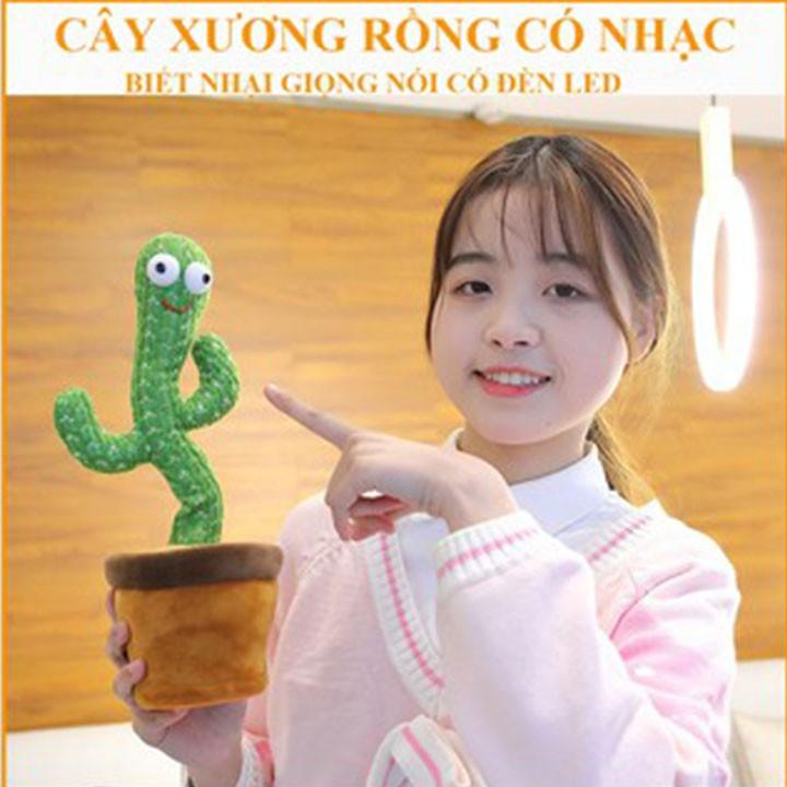 Cây Xương Rồng Nhồi Bông siêu thú vị loại 120 bài hát có tặng kèm dây sạc