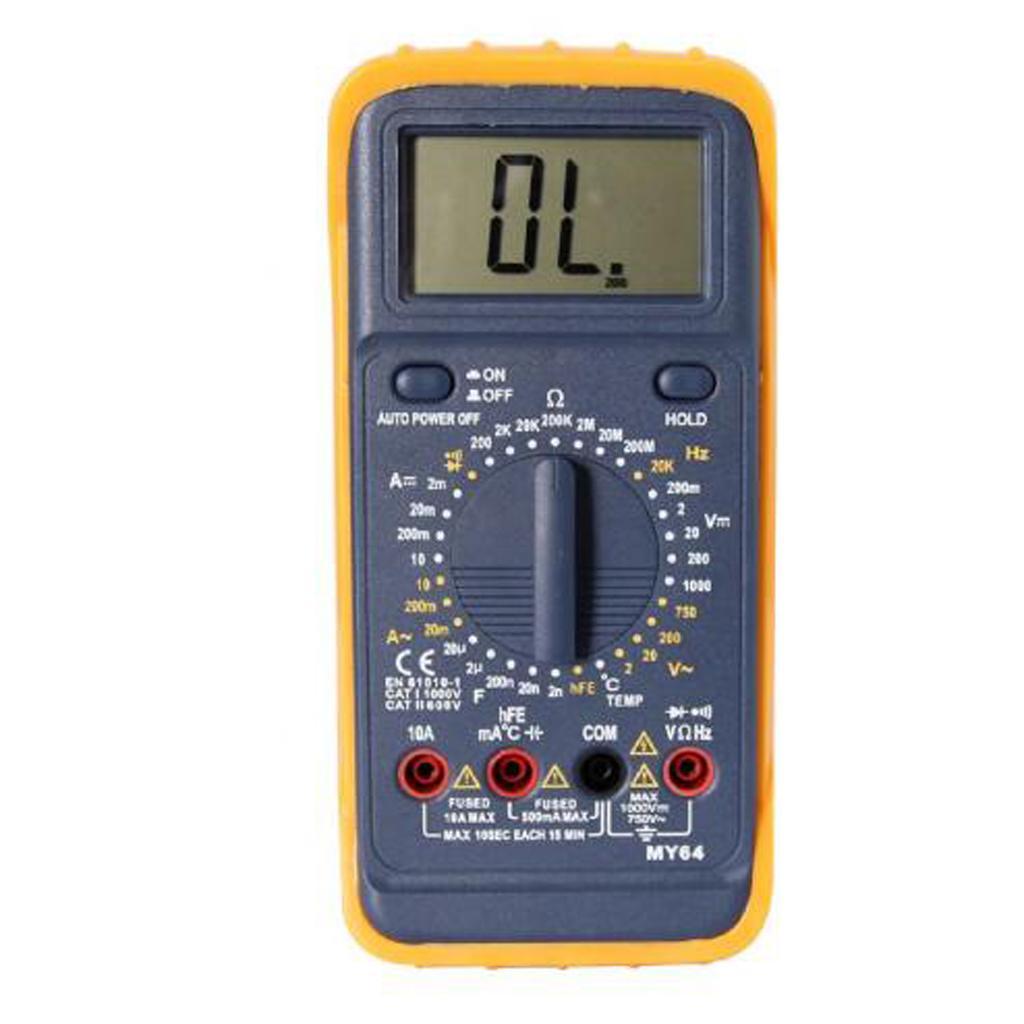 Handheld LCD Digital Voltmeter Ammeter Ohm Multimeter Volt AC Tester Meter