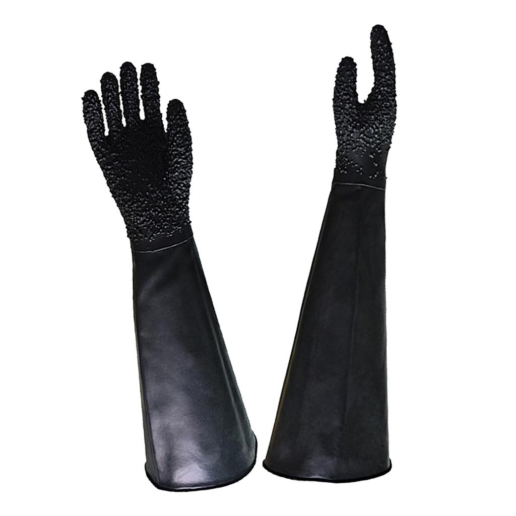 2Pcs Heavy Duty Sandblasting Work Gloves Left for Sand Sand Blasting Cabinet