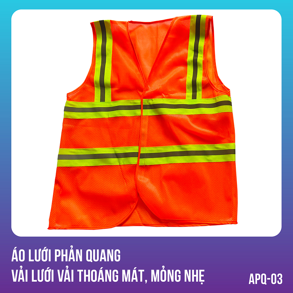 Áo phản quang vải lưới vải thoáng mát, mỏng nhẹ chuyên dùng trong nhiều lĩnh vực