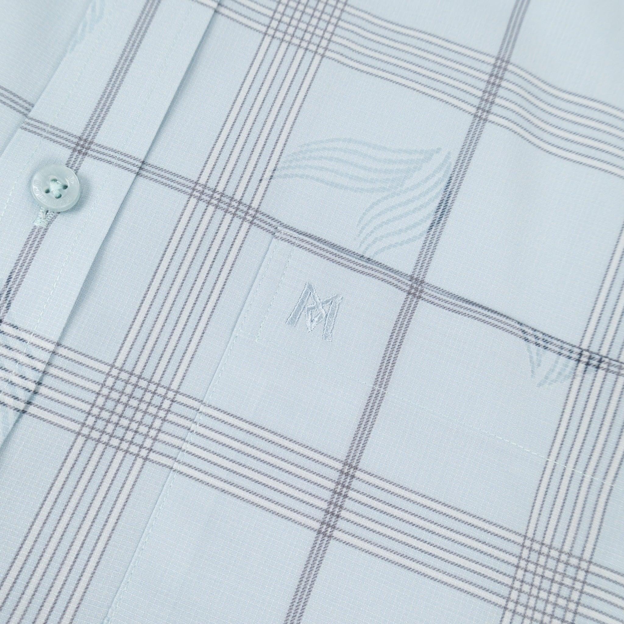 Áo sơ mi nam KHATOCO Tailor Fit ngắn tay A1MN498T2-CNCR754-2704-N