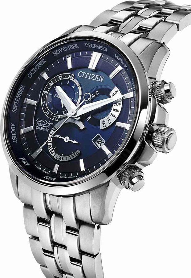 Đồng Hồ Citizen Nam Dây Kim Loại Eco-Drive (Năng Lượng Ánh Sáng) BL8140-80L - Mặt Xanh Dương (41.4mm)