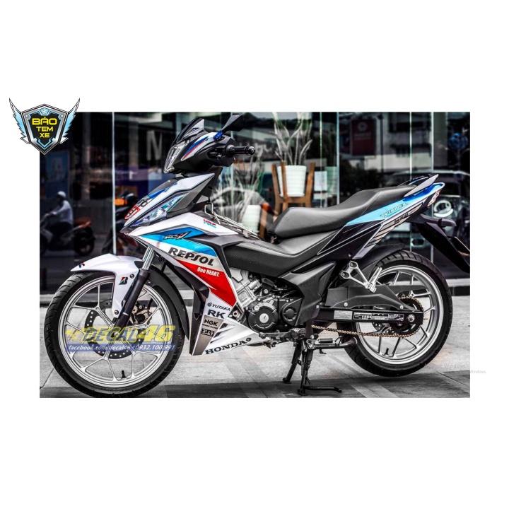 Tem rời dán xe winner Repsol dán xe trắng
