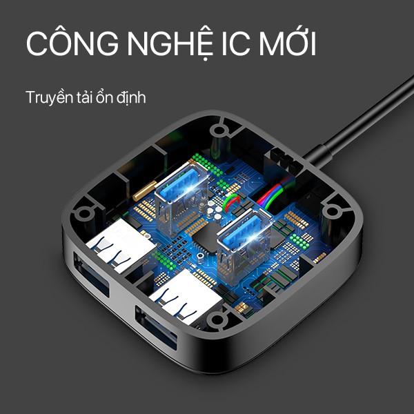 Bộ HUB Chuyển Đổi USB 3.0, 4 IN1 ACOME Tốc Độ Truyền Tải Cao, Công nghệ IC Mới - Hàng Chính Hãng