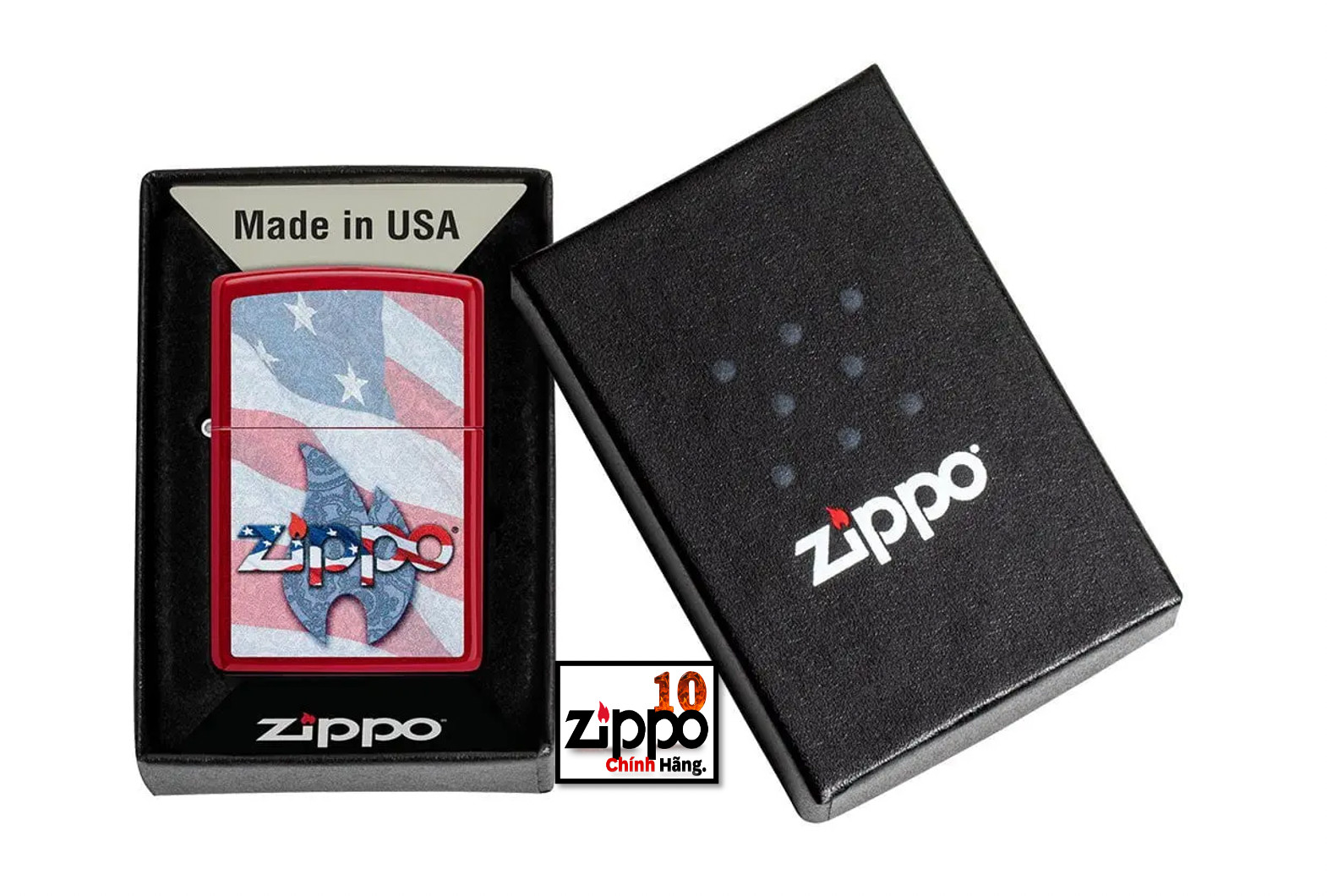 Bật lửa ZIPPO 49781 Flag Design - Chính hãng 100%