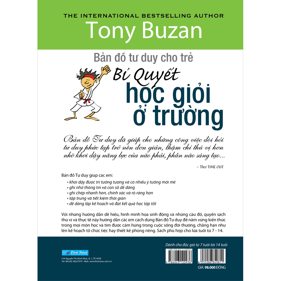 Tony Buzan - Bản Đồ Tư Duy Cho Trẻ - Bí Quyết Học Giỏi Ở Trường (Tái Bản)