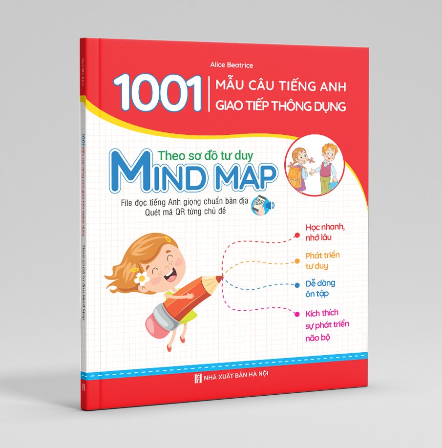 1001 Mẫu Câu Tiếng Anh Giao Tiếp Thông Dụng - Theo Sơ Đồ Tư Duy Min Map (Dành Cho Trẻ Em) - Có File Đọc Kèm