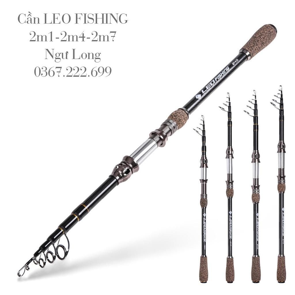 Cần câu lure carbon dáng đứng LEO fishing chống xoắn pat máy kim loại CM10