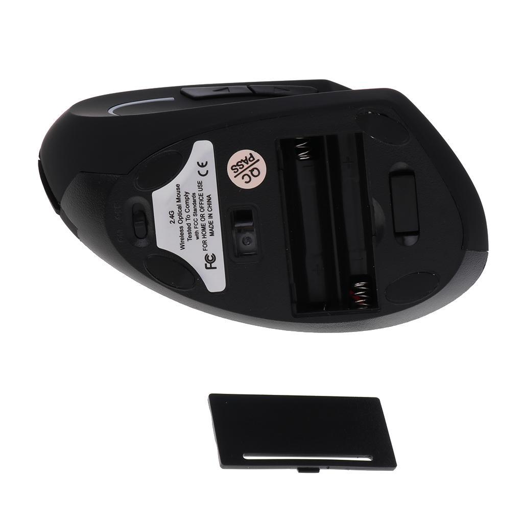 6D 2.4G Wireless Optical Gaming Mouse 1600DPI Vertical Mice