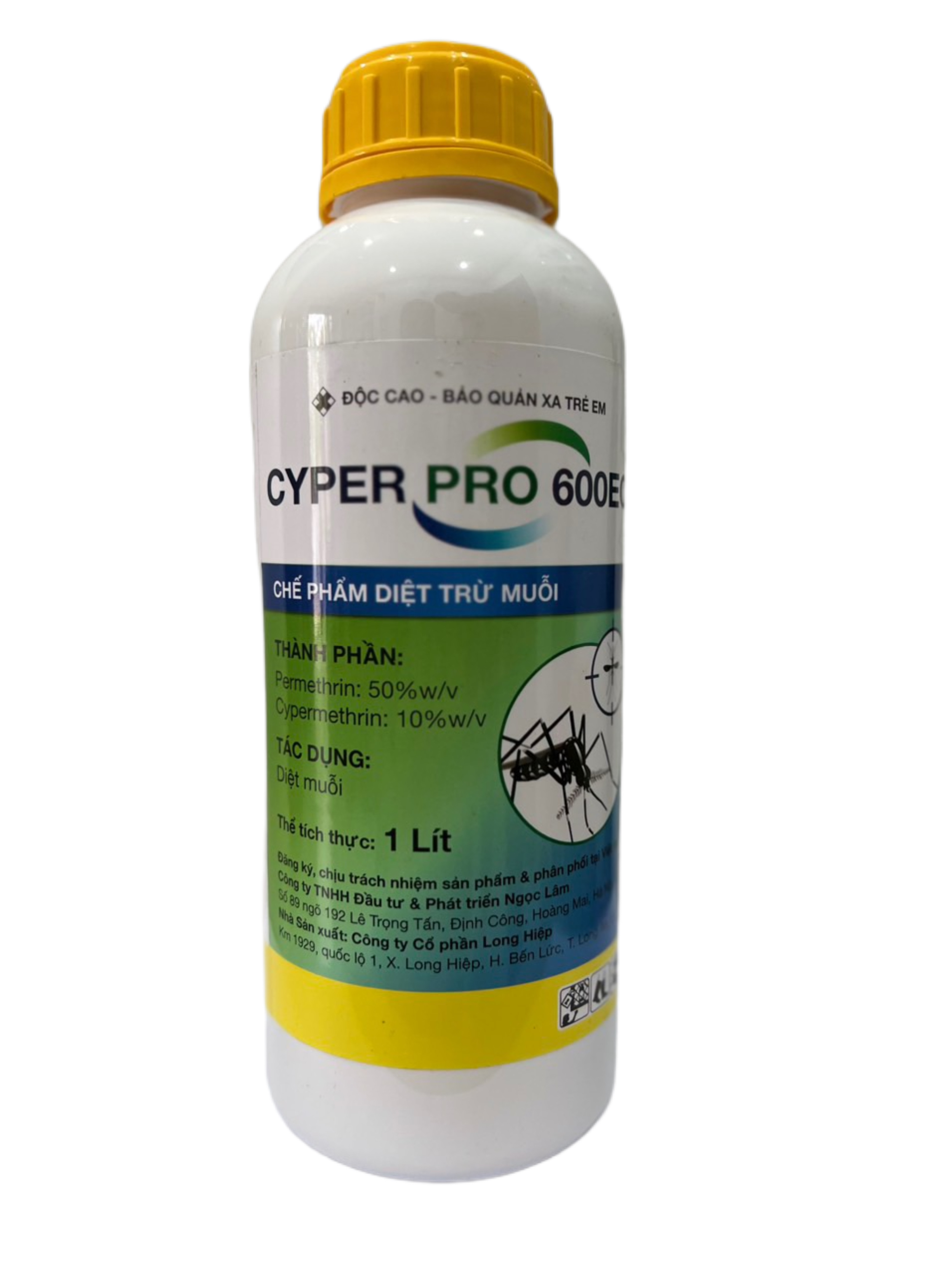 Thuốc diệt côn trùng CYPER PRO 600EC 1 lít diệt : ruồi, muỗi, gián, bọ xít, ruồi vàng, sâu....