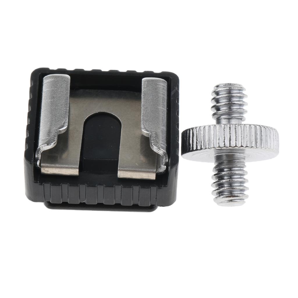 2 Pcs 1/4 Inch Screw Flash Hot Shoe Mount Adapters For DSLR Camera