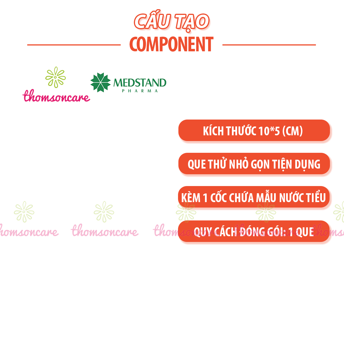 Que thử thai Medstand - giao hàng kín đáo, che tên