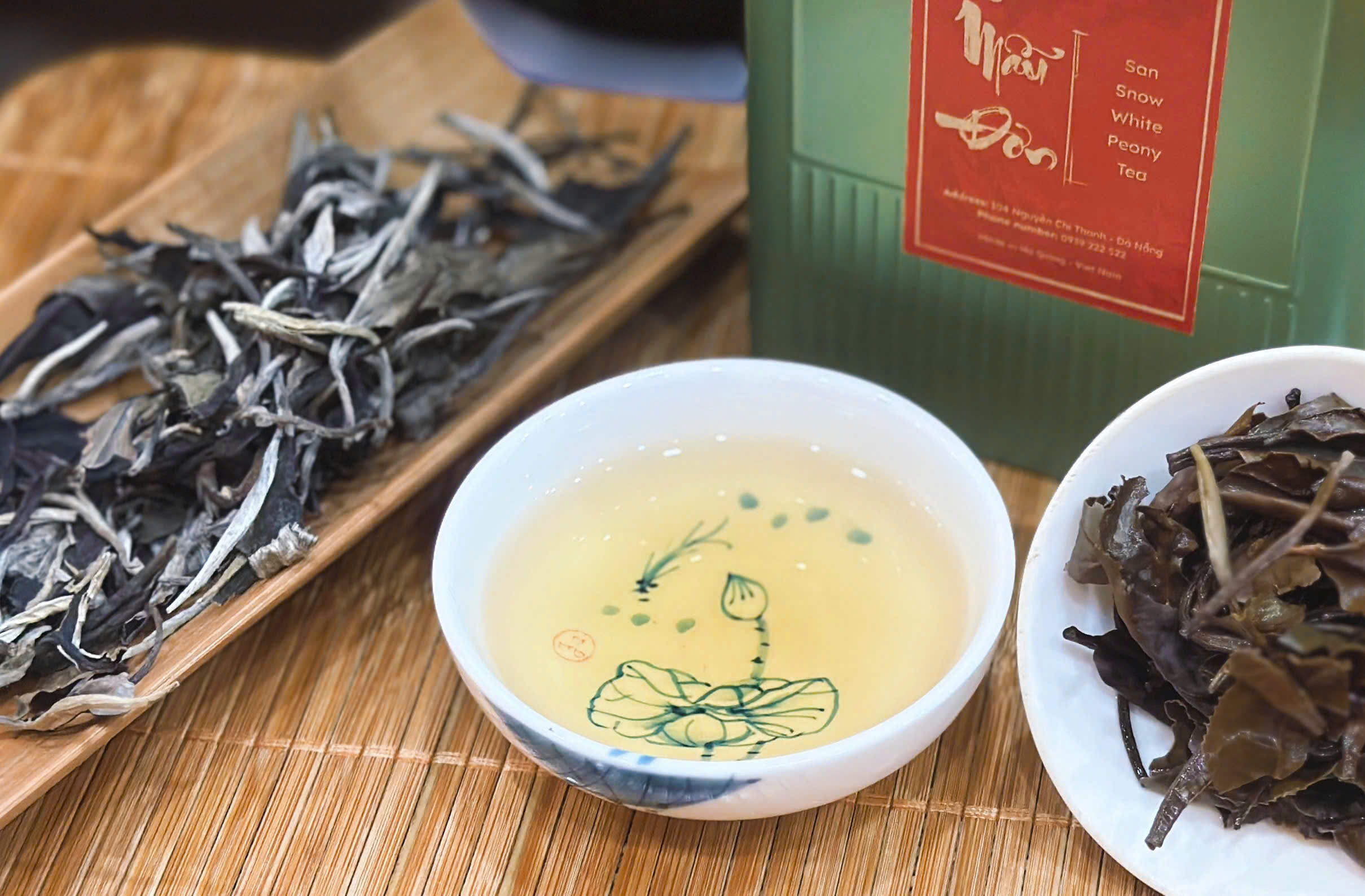 BẠCH TRÀ SHAN TUYẾT  MẪU ĐƠN HÀ GIANG - VỊ NGỌT - THƠM HOA - UỐNG NGON - 40G - VIỆT LONG TRÀ