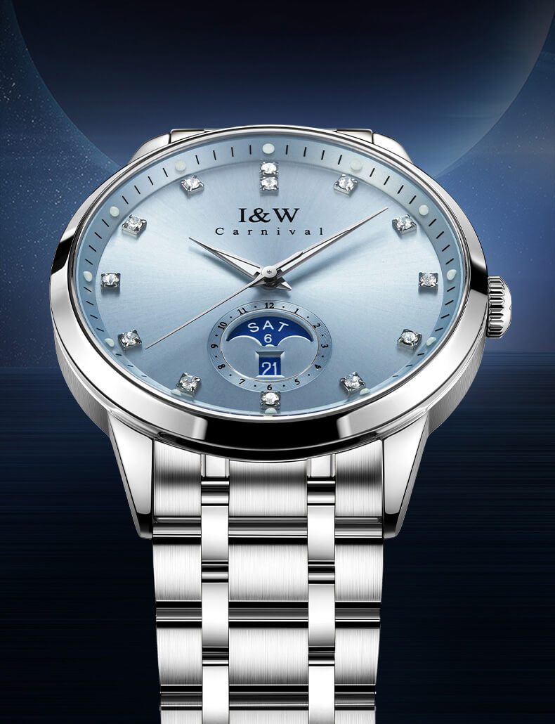 Đồng hồ nam chính hãng IW Carnival  IW625G-4 ,kính sapphire,chống xước,chống nước 50m,Bh 24 tháng,máy cơ (automatic)