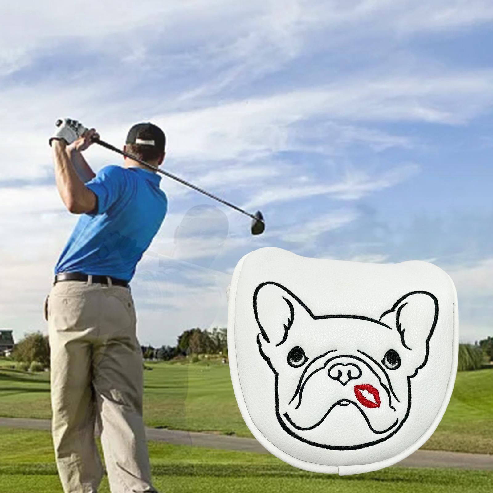 Golf Mallet Putter Head Cover Protection Guard PU Golf Club Headcover Gift