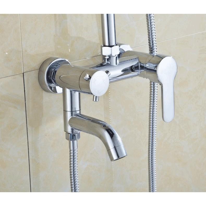 Bộ sen cây tắm đứng nóng lạnh OS802 tay sen tròn chất liệu Inox 304