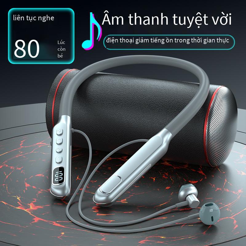 Tai nghe Bluetooth đeo cổ được ưa chuộng nhất với pin lớn và màn hình kỹ thuật số Tai nghe đeo cổ chống ồn silicon ENC lỏng thực sự mới