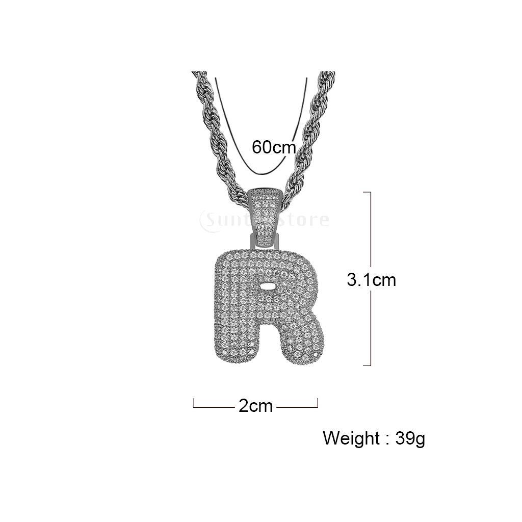 26 Letter R Pendant With Zircon Stone Pendant  Accessories