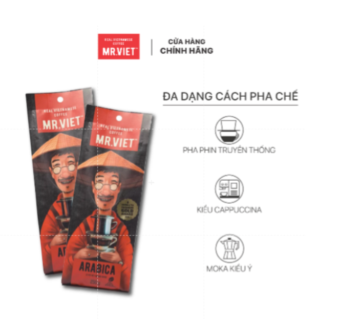  Arabica - Cà Phê Rang Xay Mr Viet Túi 250g