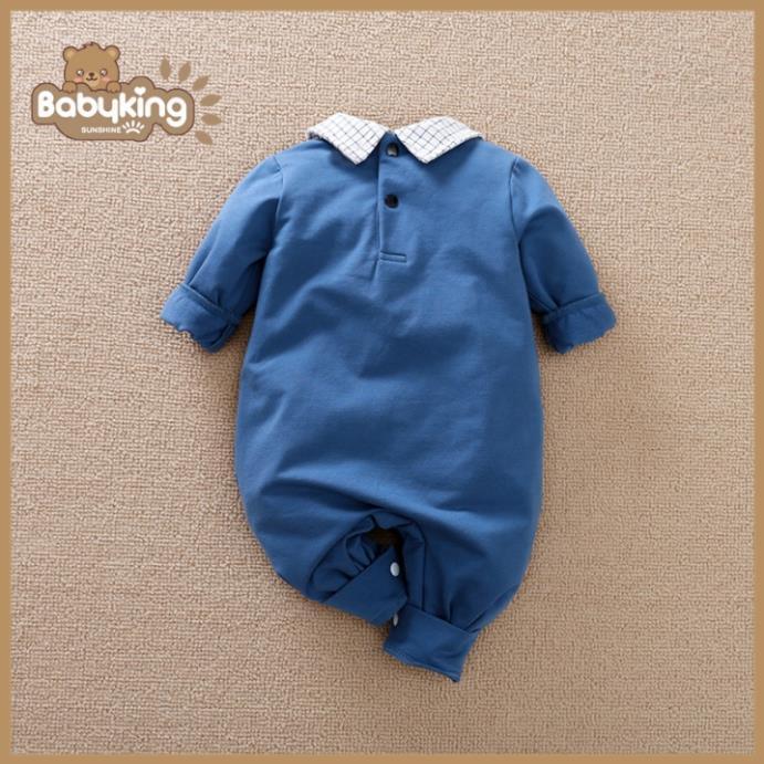 BodySuit giáng sinh noel cho bé, áo liền thân kiểu vua mèo xanh dương nhạt cho bé trai vô cùng phong cách 2196