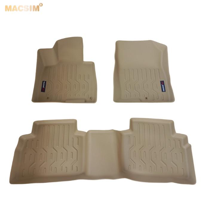 Thảm lót sàn xe ô tô Hyundai Tucson 2022 Nhãn hiệu Macsim chất liệu nhựa TPV cao cấp màu đen, màu be