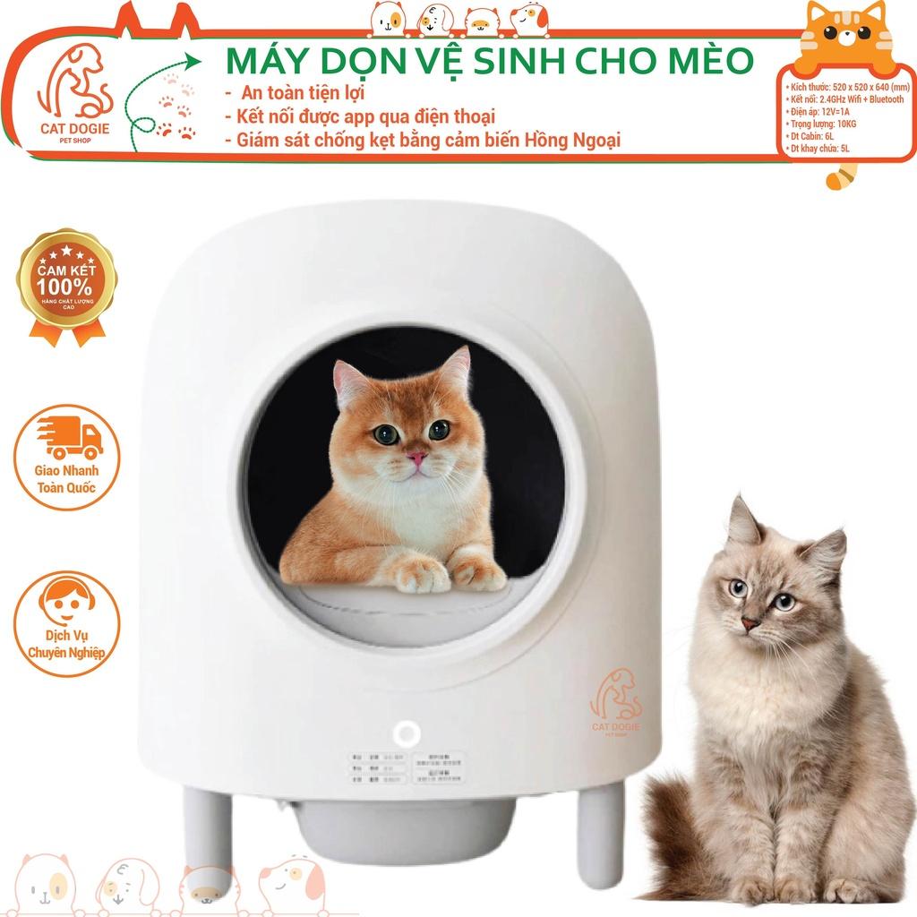 Máy Dọn Phân Cho Mèo, Máy Vệ Sinh Cho Mèo Tự Động PETREE Kết Nối WIFI Phiên Bản Quốc Tế Dùng Được Các Loại Cát Cho Mèo Bentonite, Tofu, Volcanic...