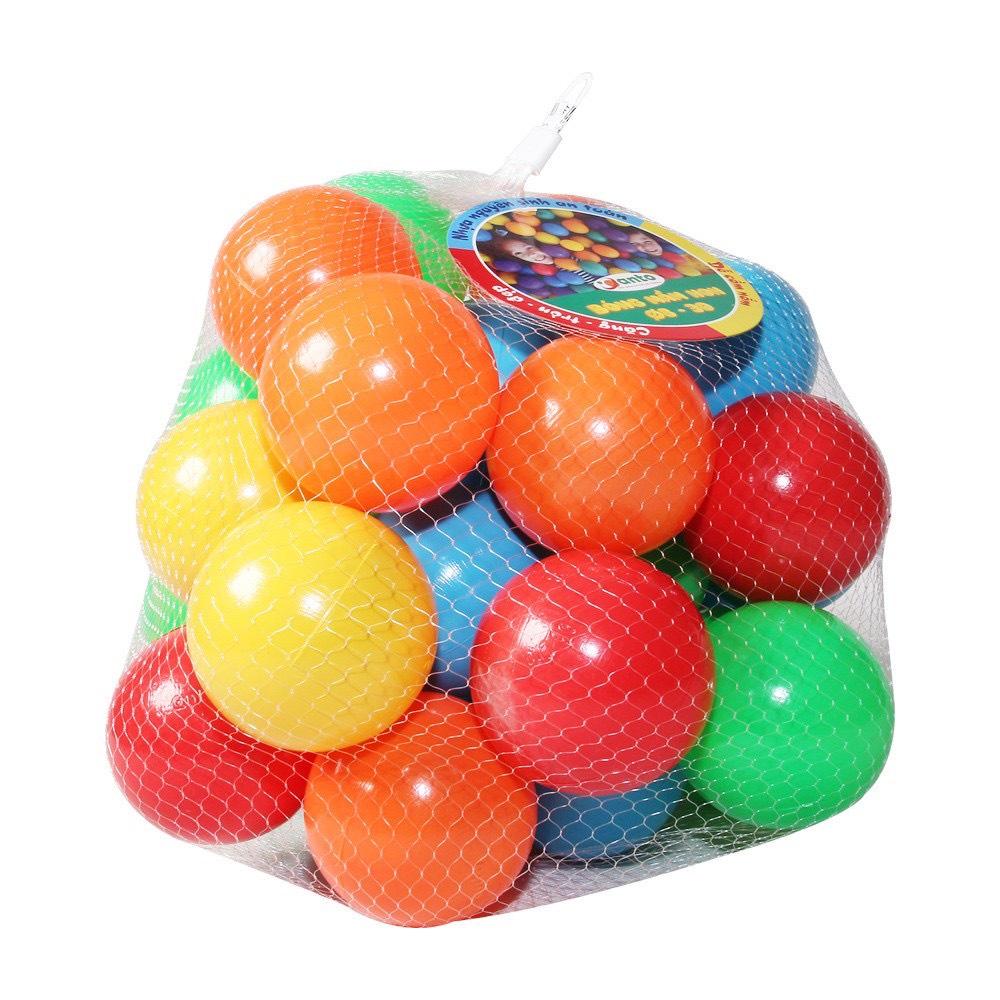 Đồ Chơi Bóng Mầm Non Màu Sắc Việt Nam -Túi 30 Quả Phi 8cm Bằng Nhựa Nguyên Sinh An Toàn Cho Bé