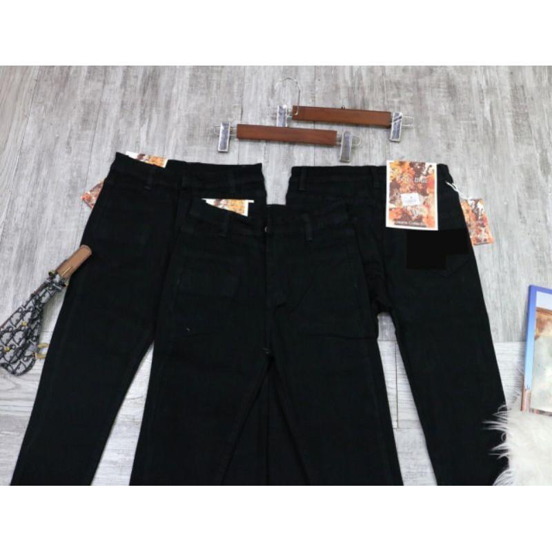 Quần Jeans Nữ Skinny Đen Trơn Rách Gối Lưng Cao