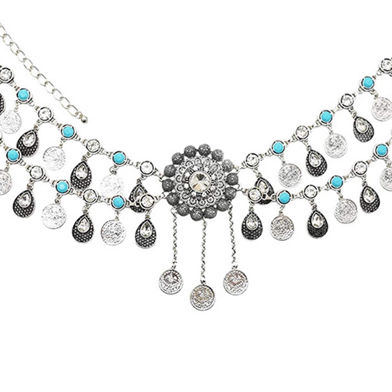 Women Bohemian Belly Dance Chain Indian Dancing Costume Waist Belt