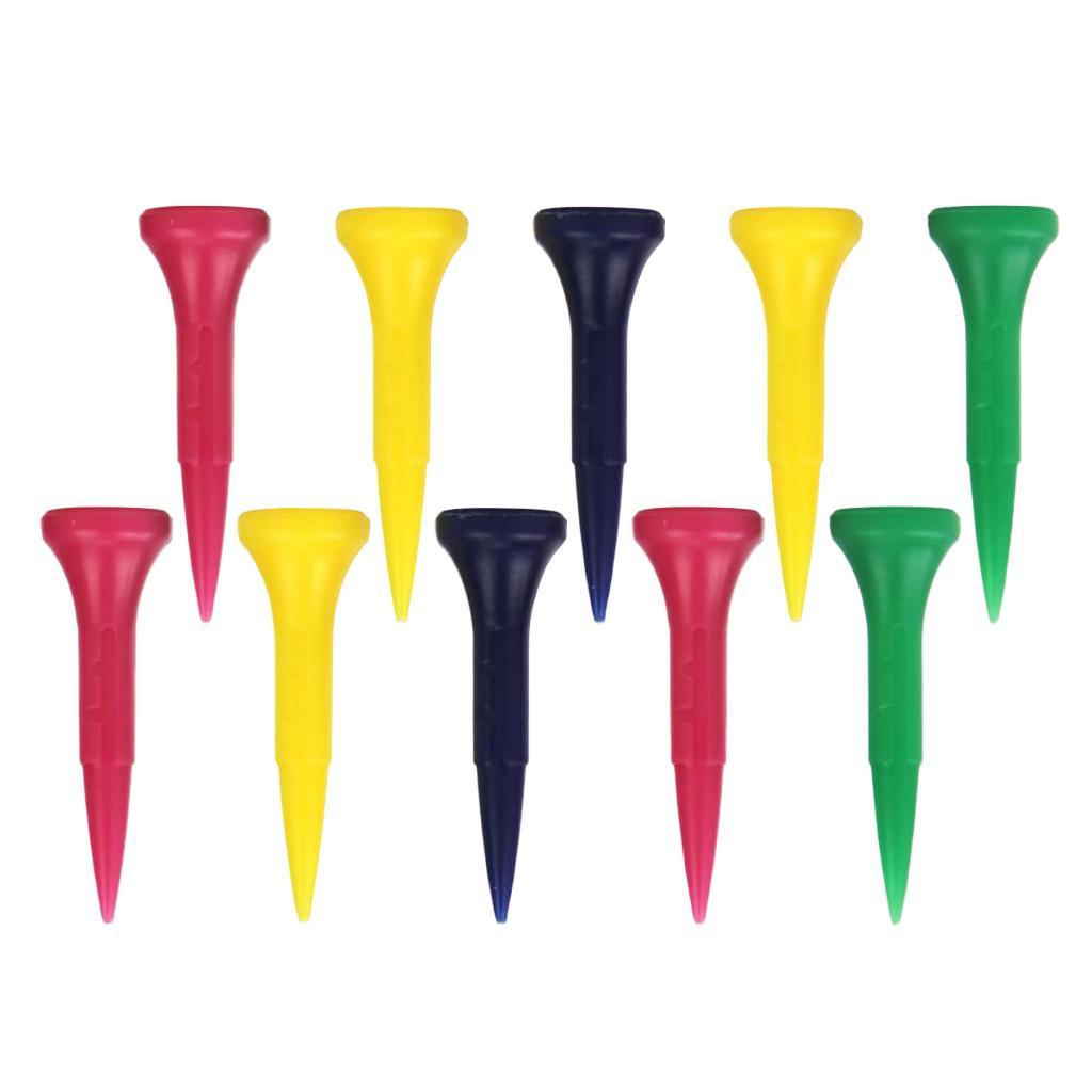 2-10pack 10 Count Golf Tee PE Plastic Golf Practice Training Aids Accessories