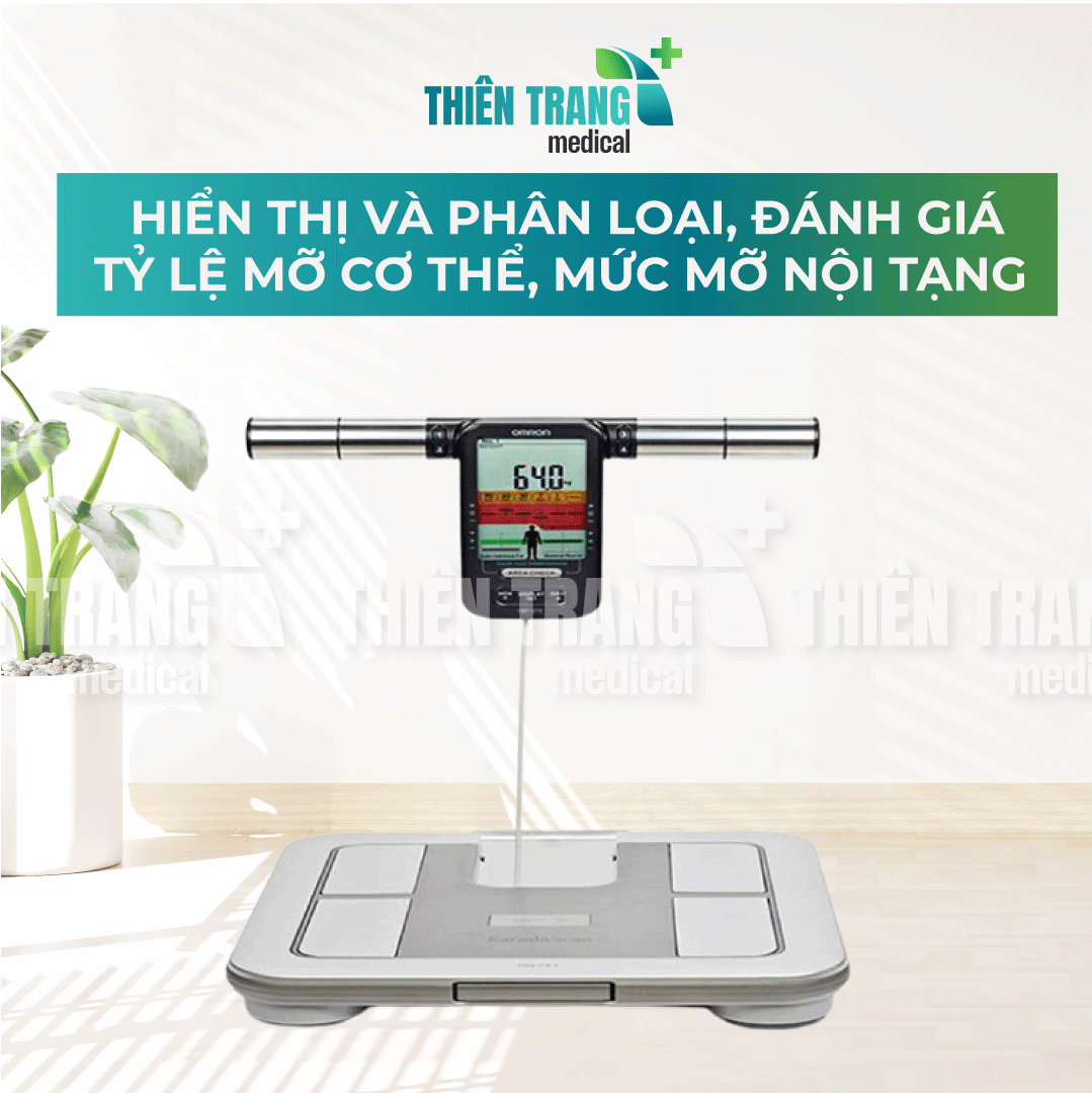 Máy đo thành phần, phân tích lượng mỡ cơ thể Omron HBF-375 Thiên Trang Medical