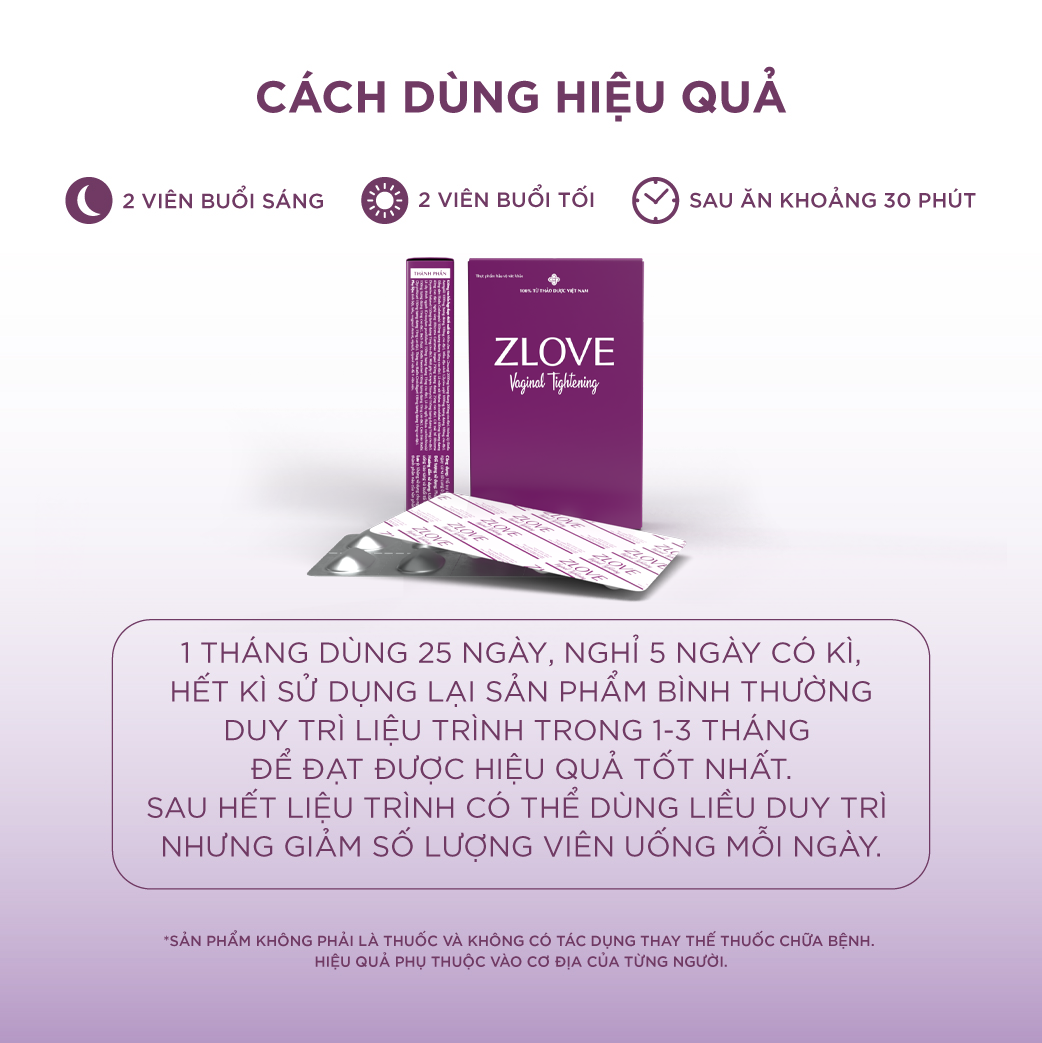 Viên Uống Zlove - Se Khít Vùng Kín Hiệu Quả, Cân Bằng Nội Tiết Tố Nữ | Hết Khô Hạn, Tăng Ham Muốn