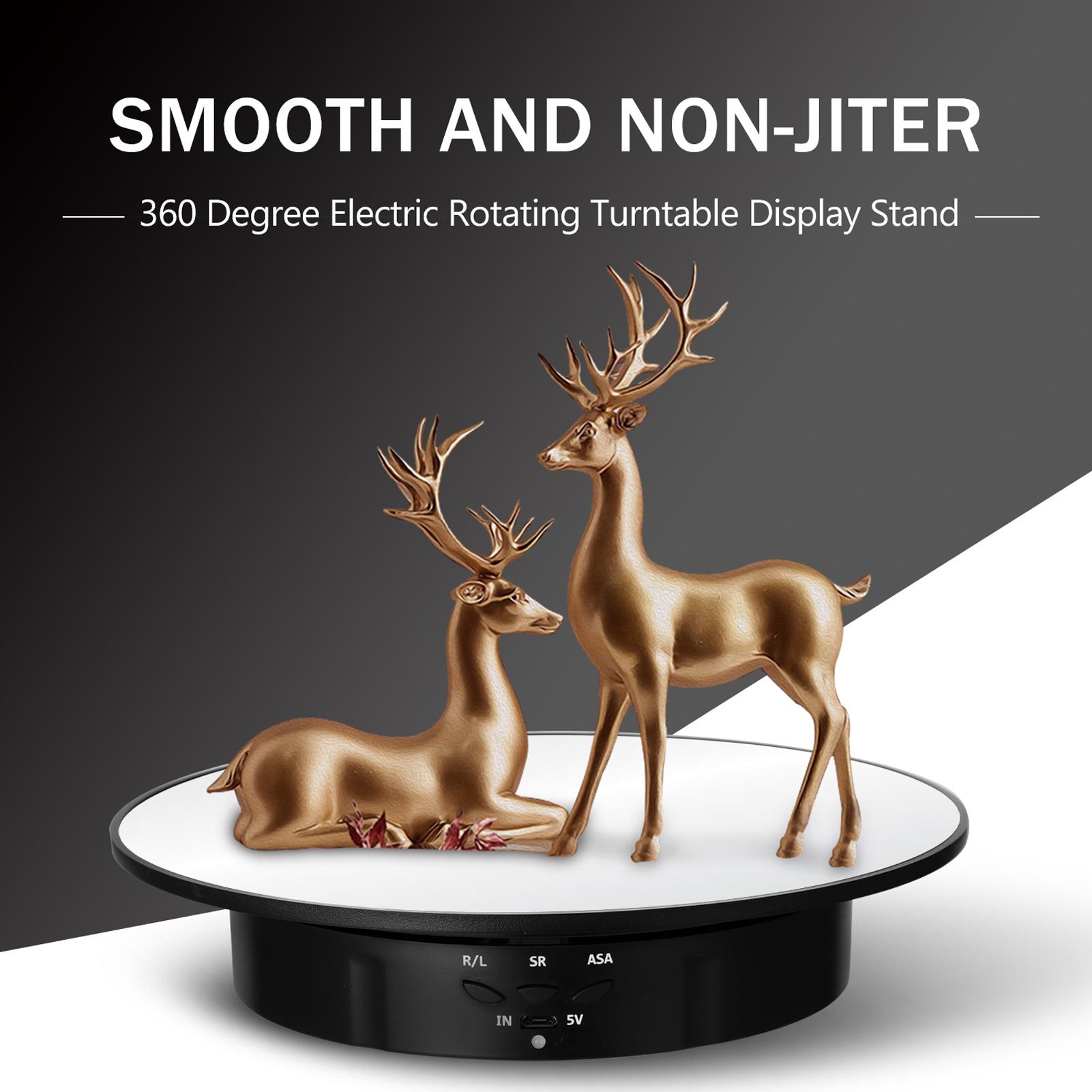 360 Degree Electric Rotating Turntable Display Stand for Video Photography Props Speed Adjustable Display Turntable