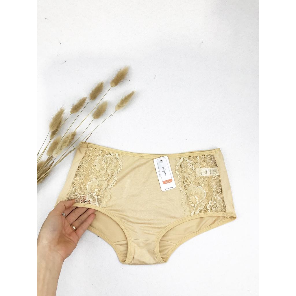 Quần Lót Nữ Cotton Cạp Vừa LUPERI SP74 Nâng Mông Phối Ren Cao Cấp Kháng Khuẩn, Khử Mùi, Thoáng Khí