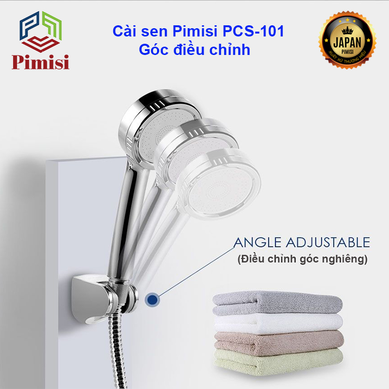 Giá Đỡ Vòi Sen Tắm Pimisi PCS-101 Điều Chỉnh Gập Hướng Tay Sen Cài Cho Vòi Hoa Sen Tắm Gắn Tường Mạ Màu Inox Sáng Bóng Dễ Vệ Sinh | Hàng Chính Hãng