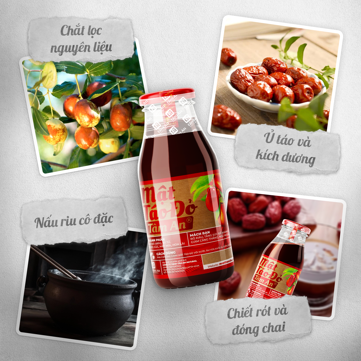 MẬT TÁO ĐỎ THUẦN CHAY HỖ TRỢ BỔ MÁU ĐẸP DA